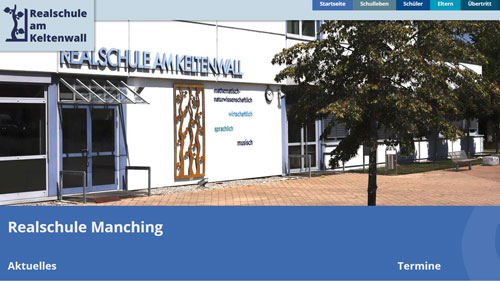 Internetseite für Realschule in Manching